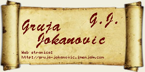 Gruja Jokanović vizit kartica